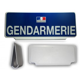 Clip Plaque Pare-Soleil Gendarmerie République Française Rétro-Réfléch