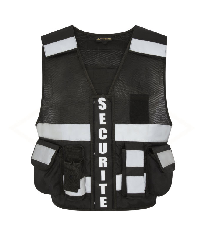 GILET TACTIC FIBRE 3D MECHE TAILLE UNIQUE - couleurs NOIR